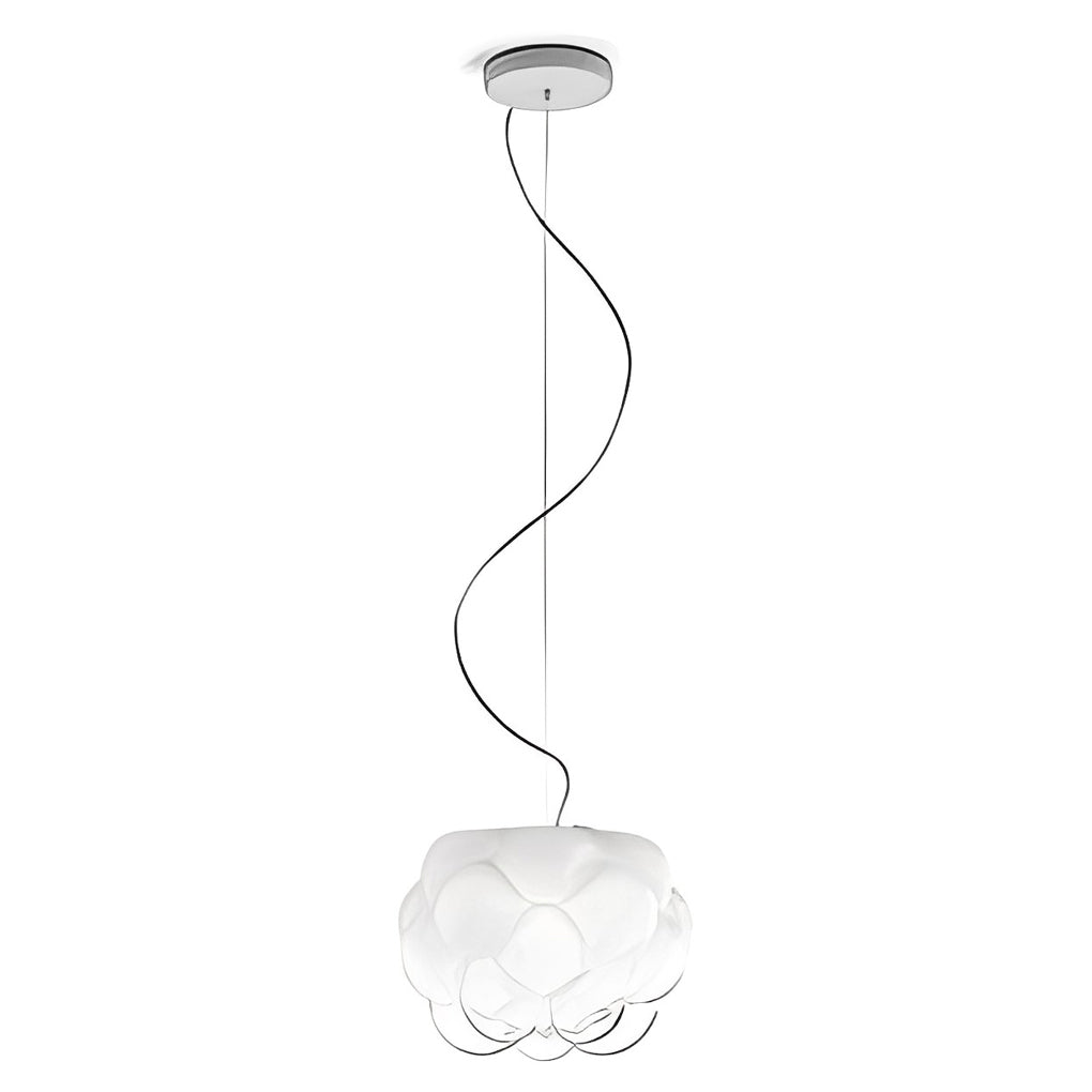 Cloud Glass Pendant Light - Modern White LED Ceiling Chandelier