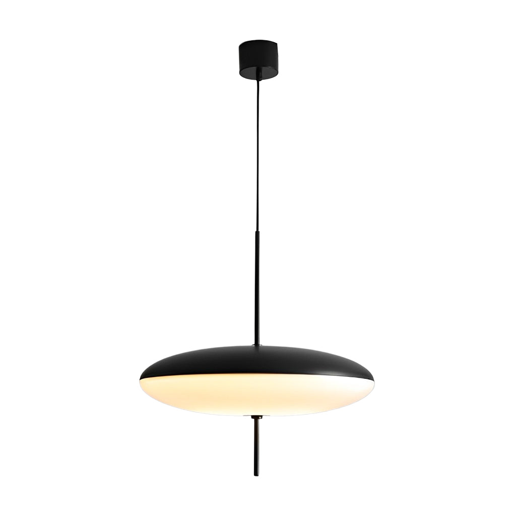 Modern Round Acrylic Pendant Light with Iron Frame - Nordic Style