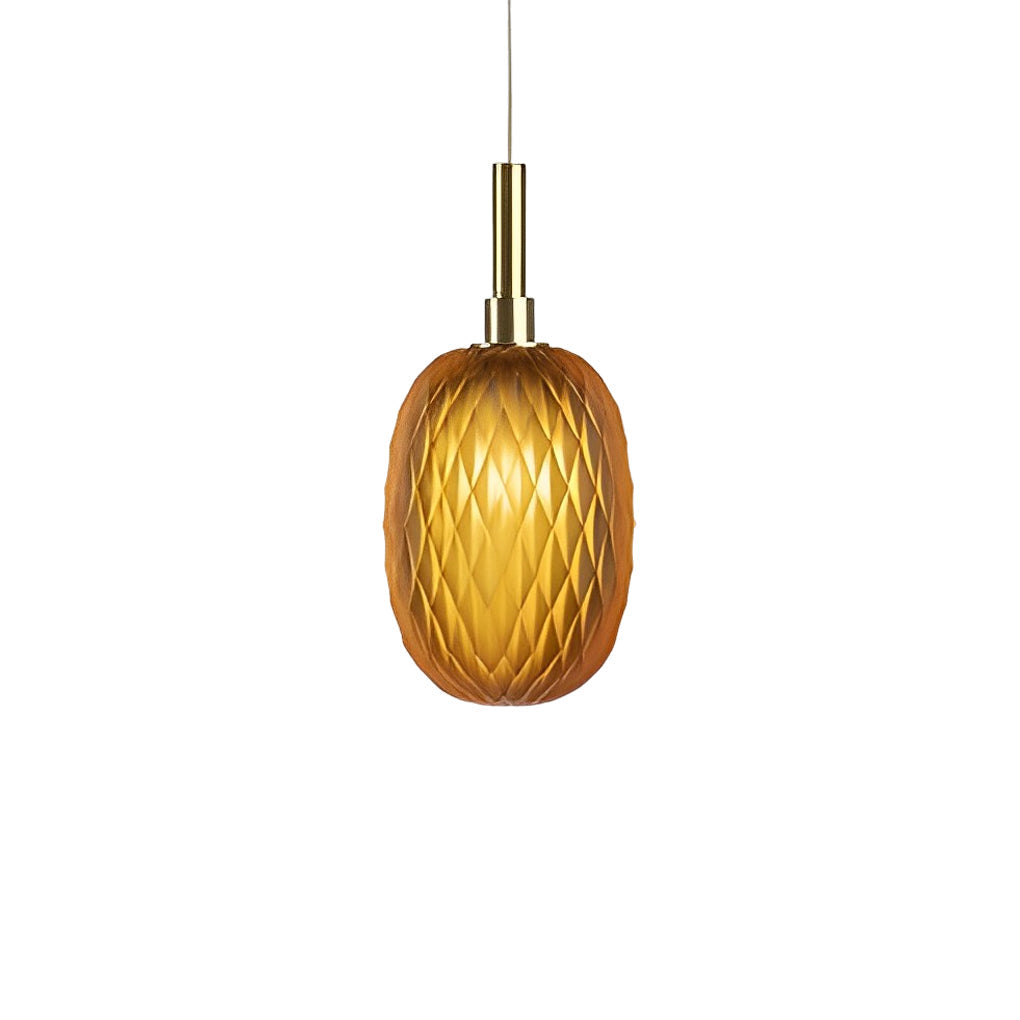 Glass Lantern Pendant Light Modern Iron Ceiling Fixture