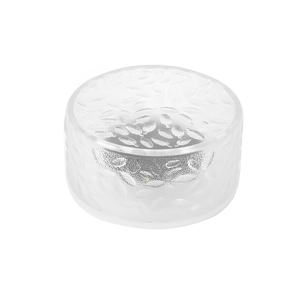 Solar LED Round Ice Brick Step Lights - Set of 4 (Modern Outdoor)