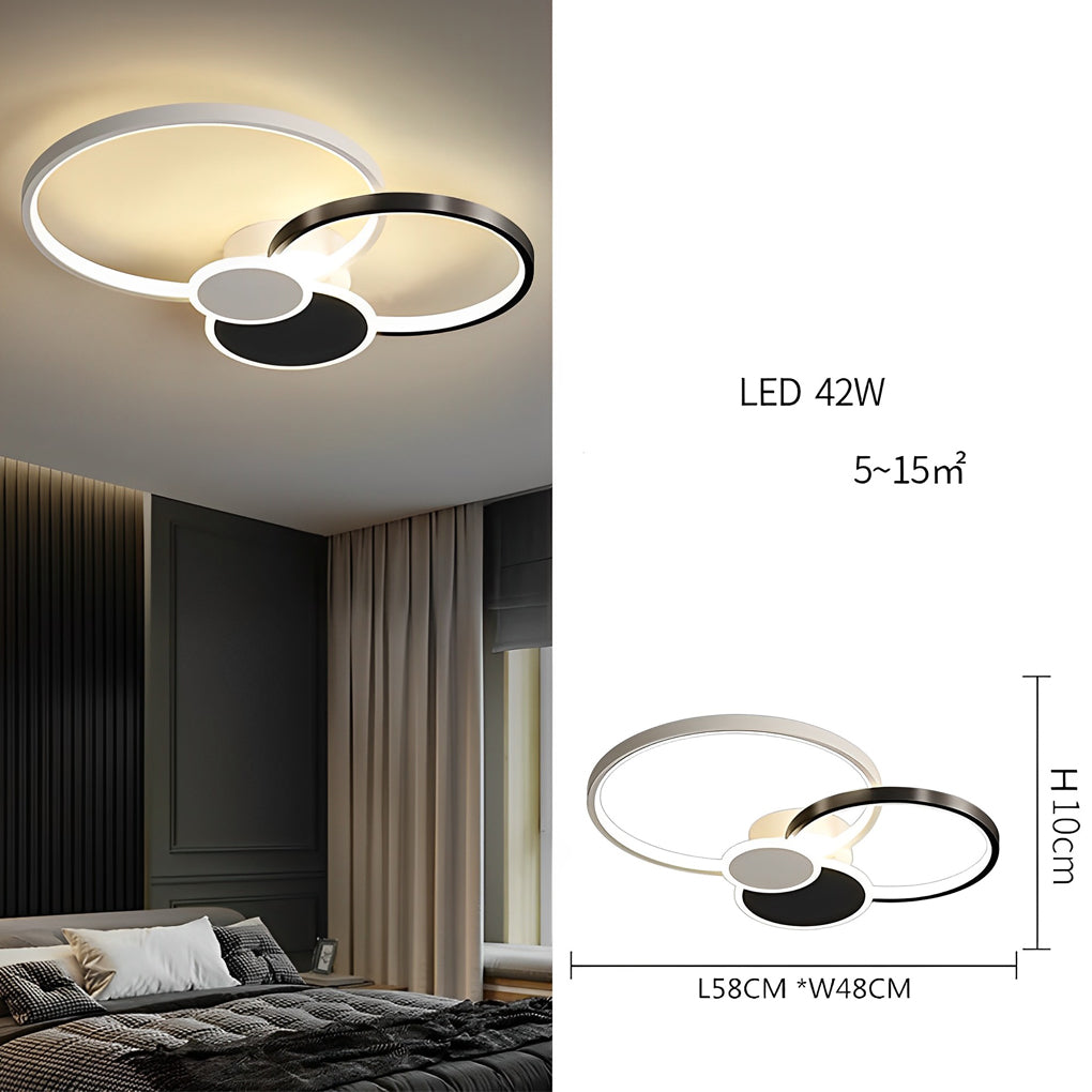 Multi-Circle LED Flush Mount Ceiling Light - Modern Cluster Design