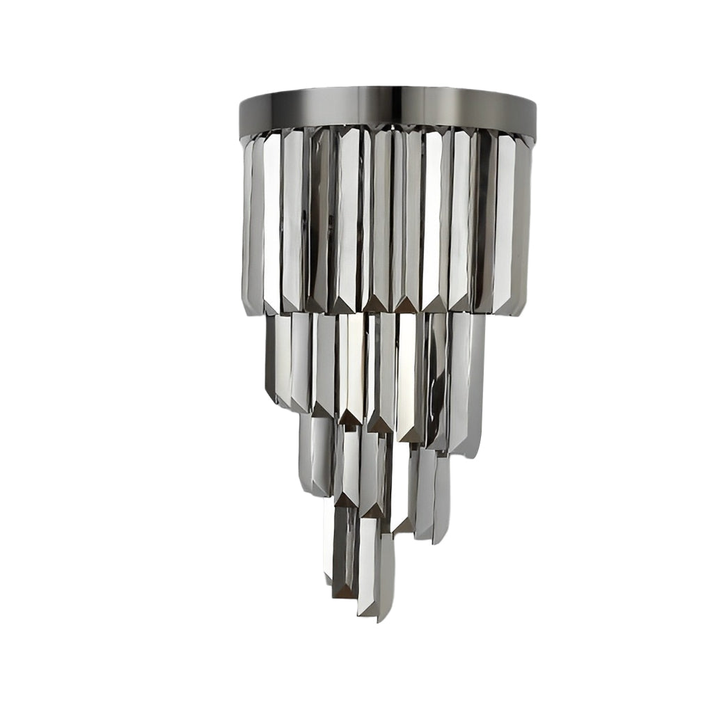Crystal Modern Wall Sconce with Three-Step Dimming LED Light