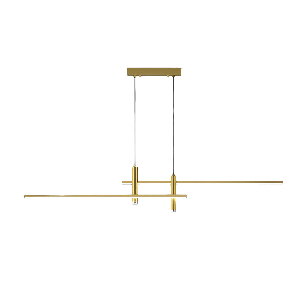 Modern Linear LED Chandelier with Dimming Control