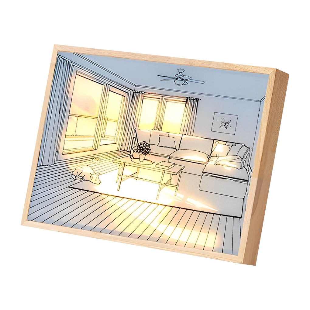 Dimmable LED Sunshine Painting Night Light with Touch Control