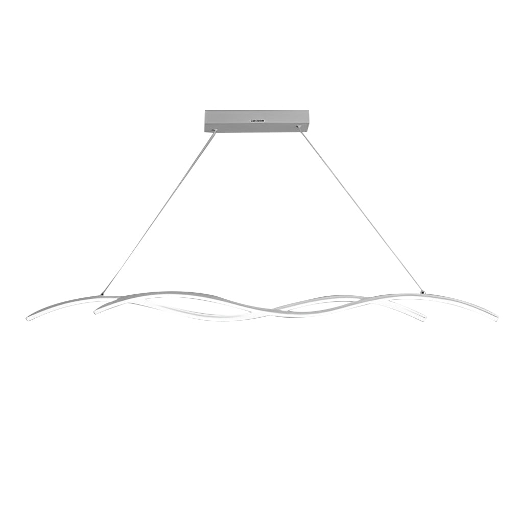 Double Wave Modern LED Pendant Light in Black or White