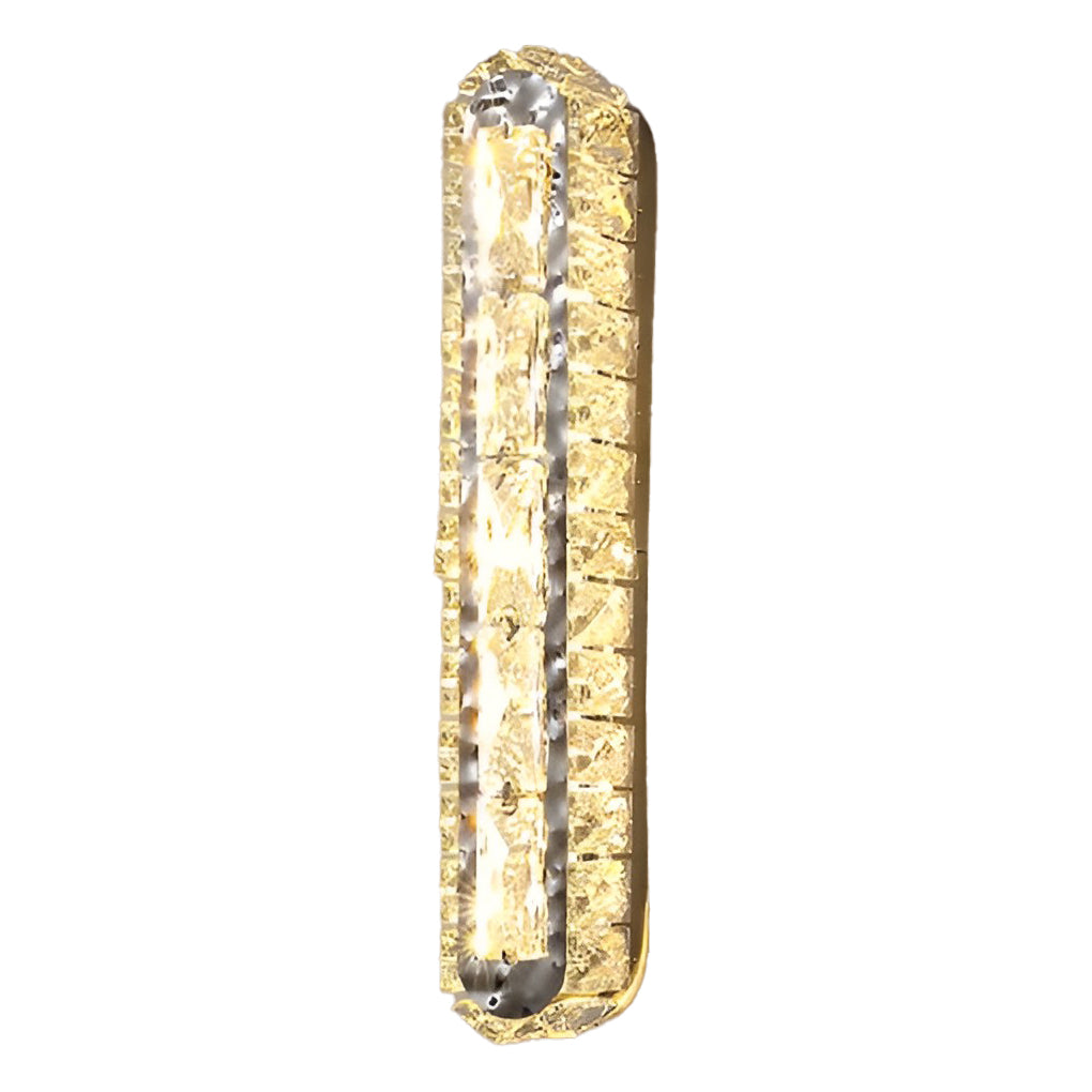 Crystal LED Wall Sconce with 3-Step Dimming Modern Wall Lamp