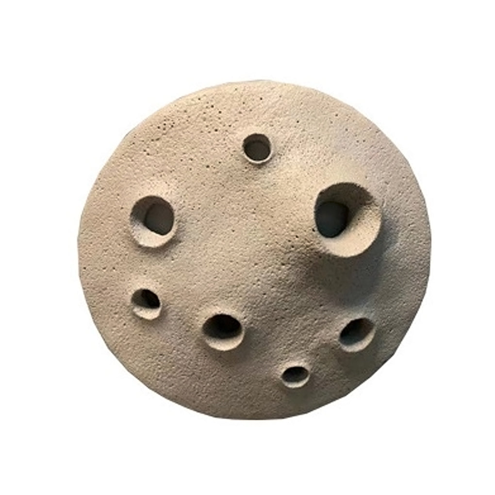 Round Lunar Crater Stone LED Outdoor Wall Lamp - Industrial