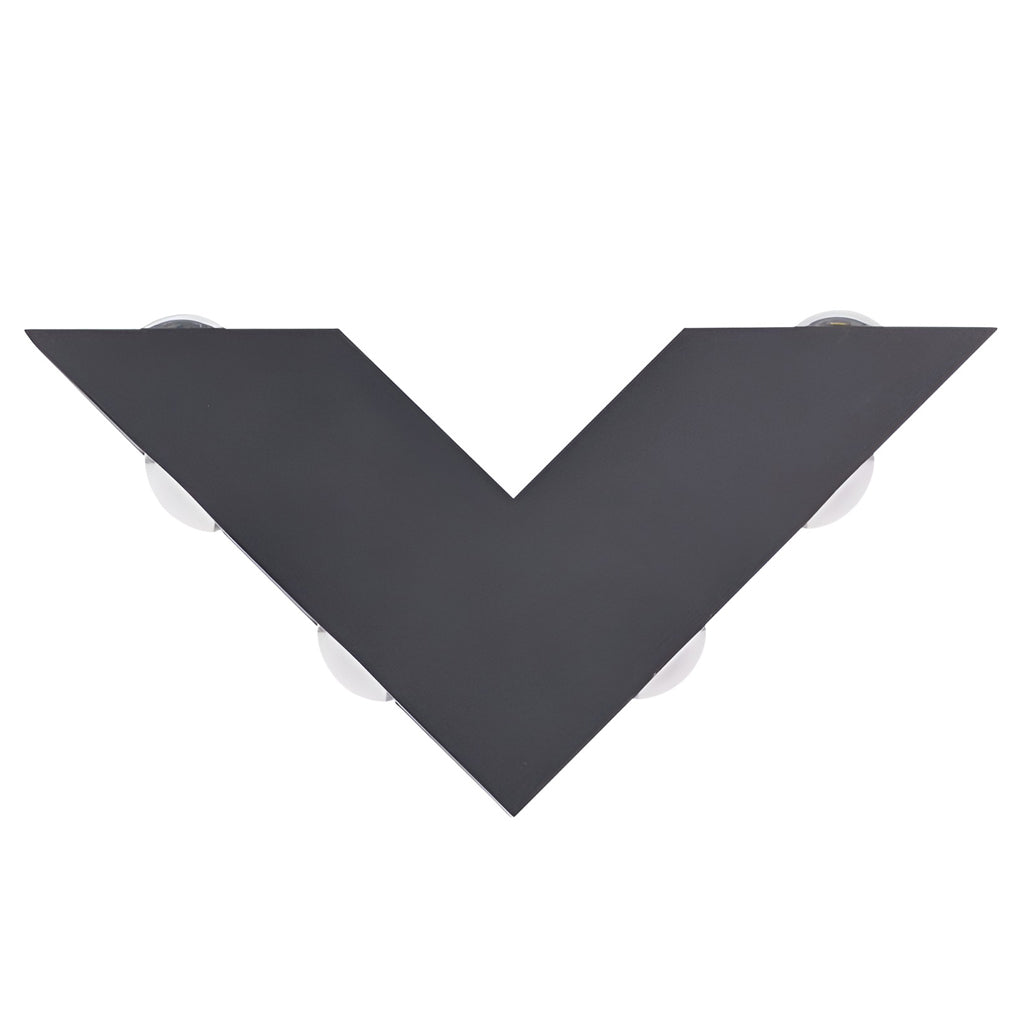 V-Shaped LED Outdoor Wall Light – Black Aluminum Waterproof