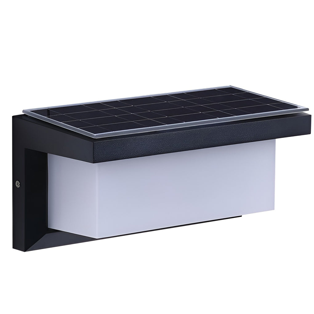 Solar Motion Sensor Outdoor Wall Light – Black Industrial Sconce