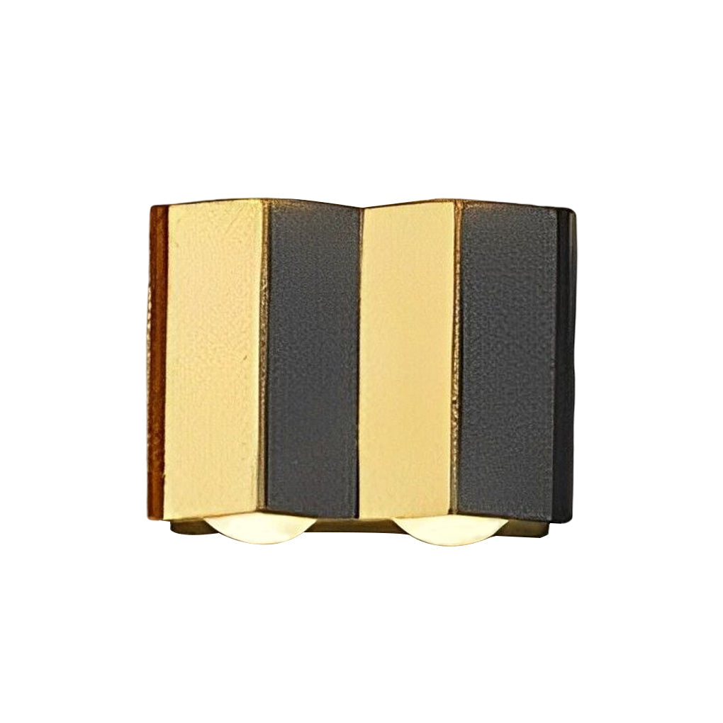 Modern Aluminum LED Outdoor Up Down Wall Light Black Gold Finish