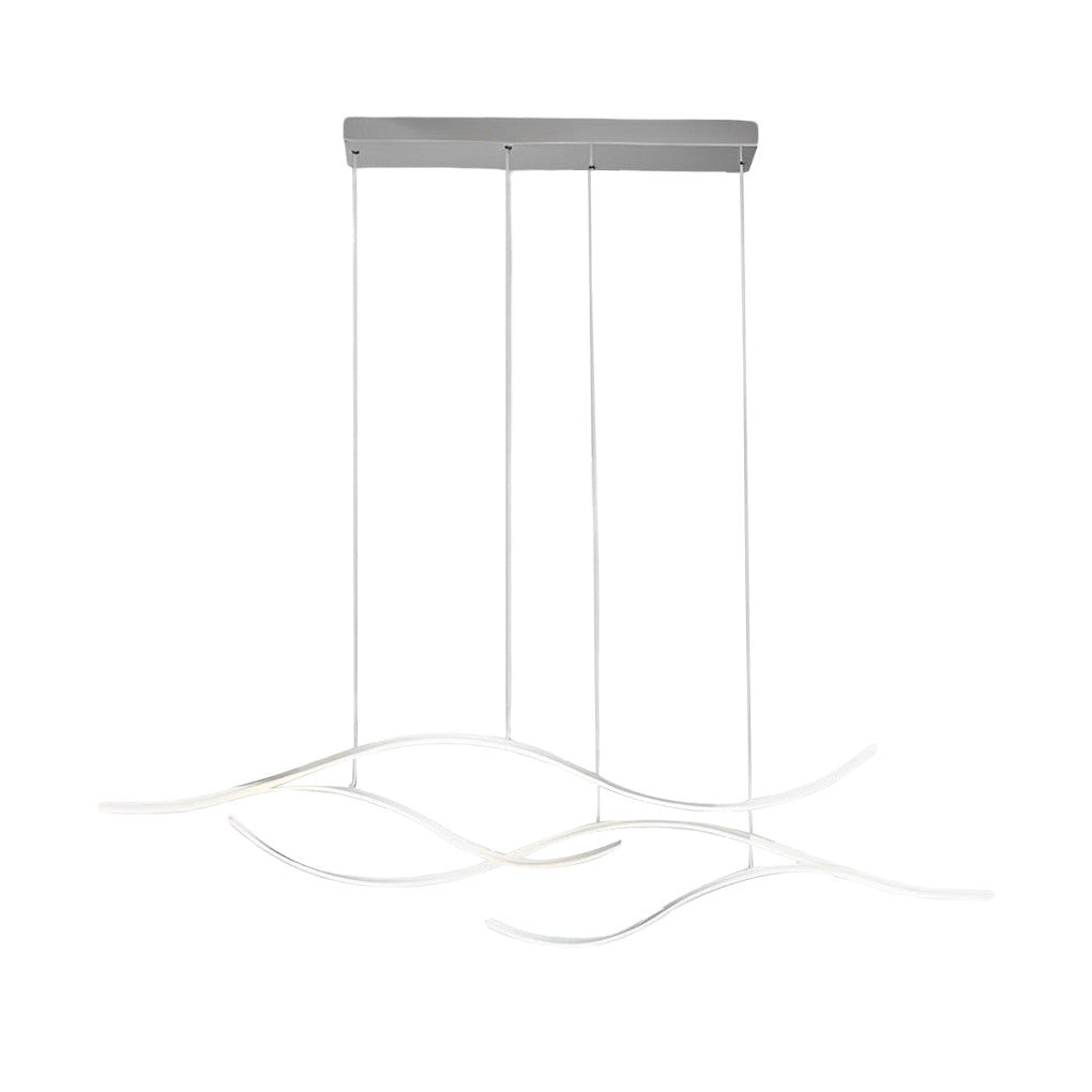 Modern Wave Linear LED Pendant Light Island Chandelier