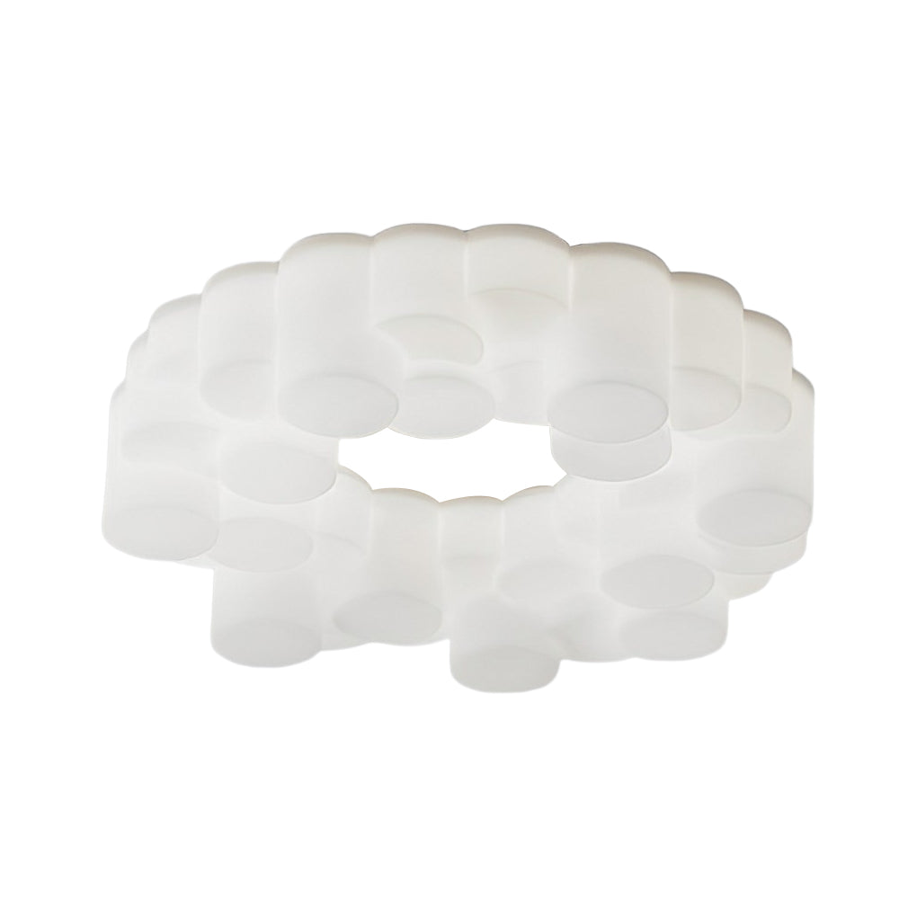 Modern Honeycomb Ring LED Ceiling Light with 3-Step Dimming