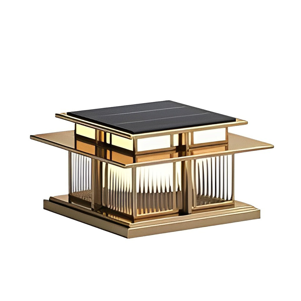 Modern Solar LED Post Cap Light - IP65 Waterproof Pillar Light