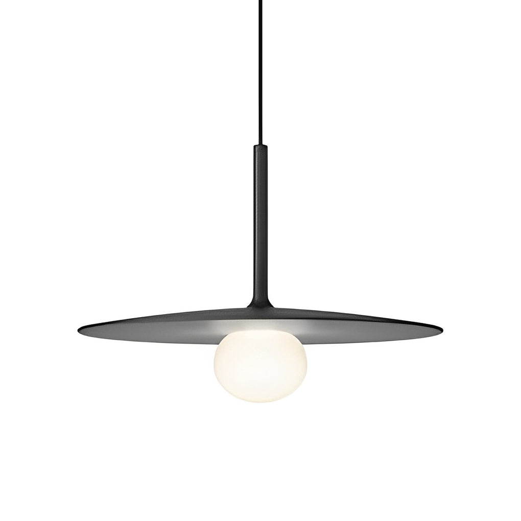 Modern Glass Iron LED Pendant Light – Black Nordic Ceiling Lamp