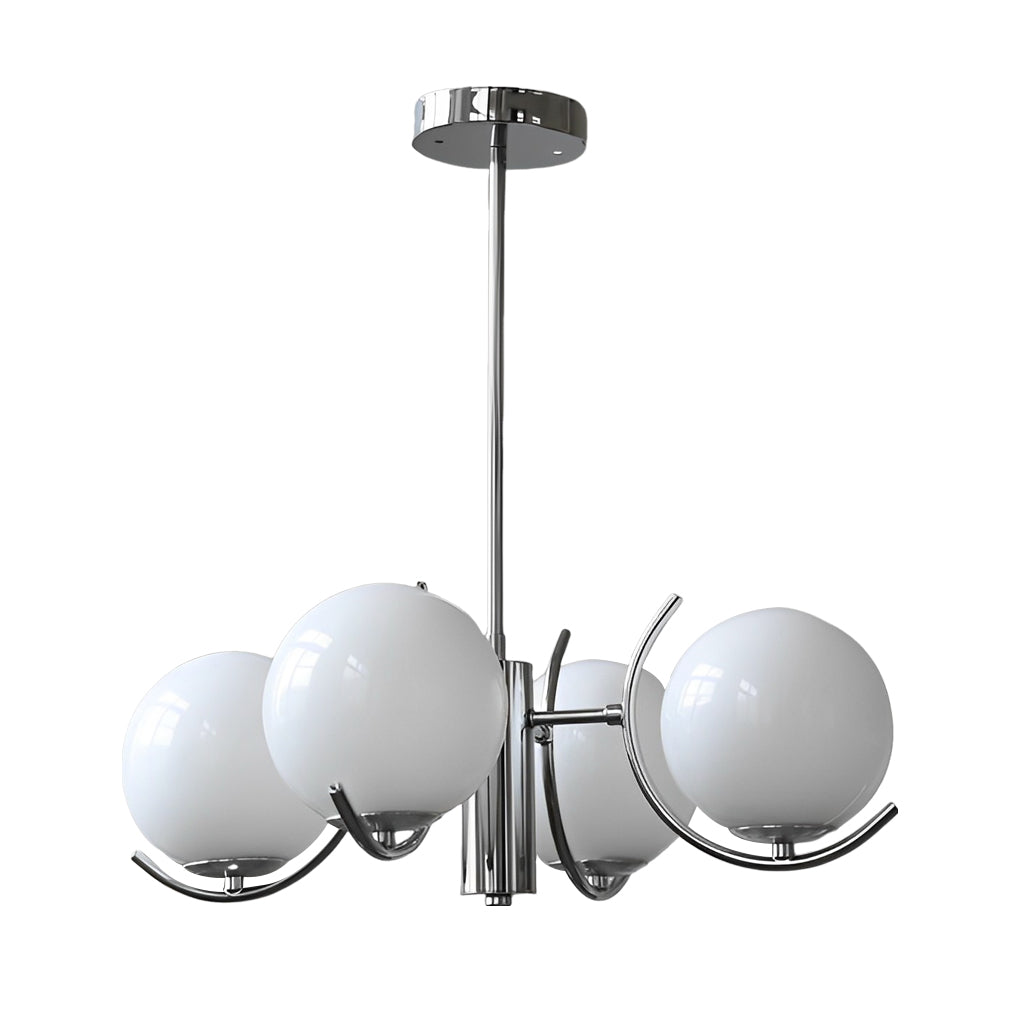 Modern Glass Globe Chandelier - 4/5 Lights Nordic Iron Design