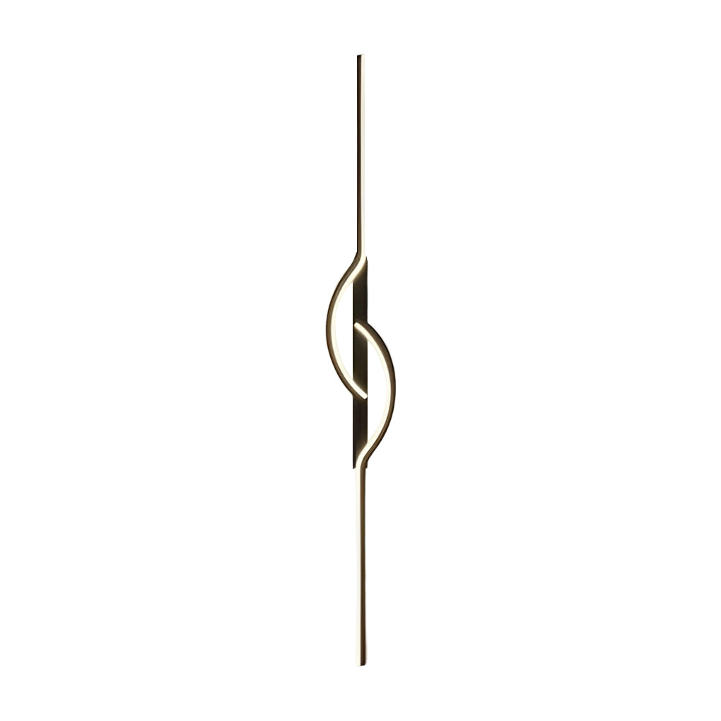 Modern Black LED Strip Wall Light with Stepless Dimming
