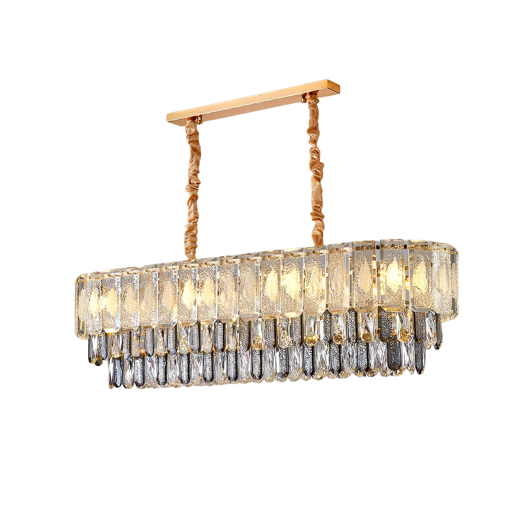 Modern Crystal Chandelier with Three-Step Dimming LED