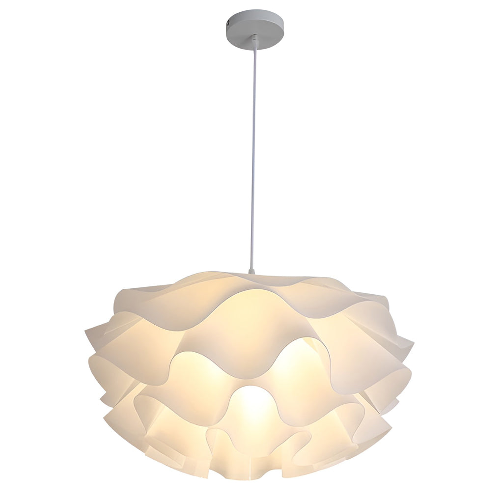 Flower Shaped Three-Step Dimming LED Pendant Light - White