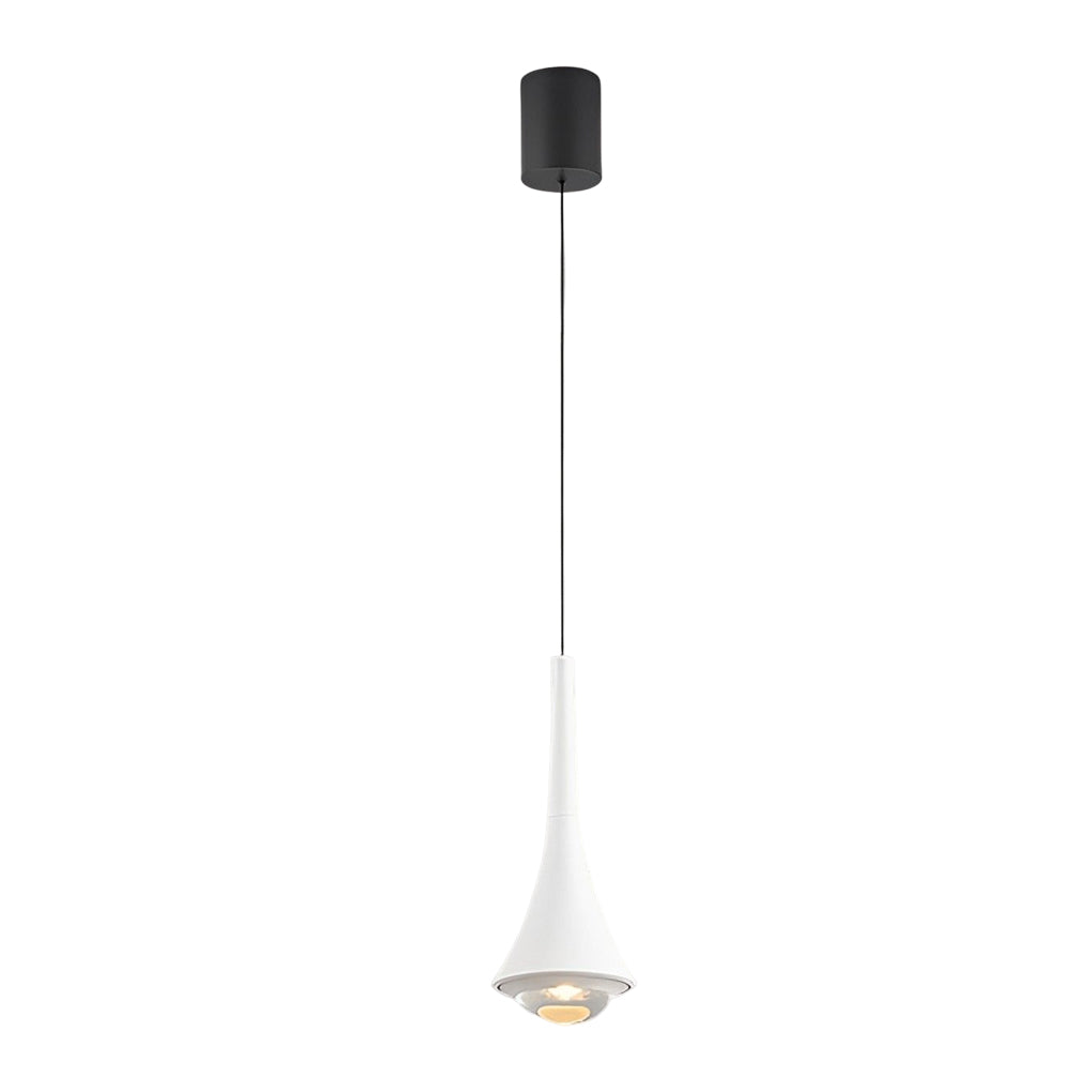 Adjustable Modern LED Pendant Light with Aluminum & Glass Shade