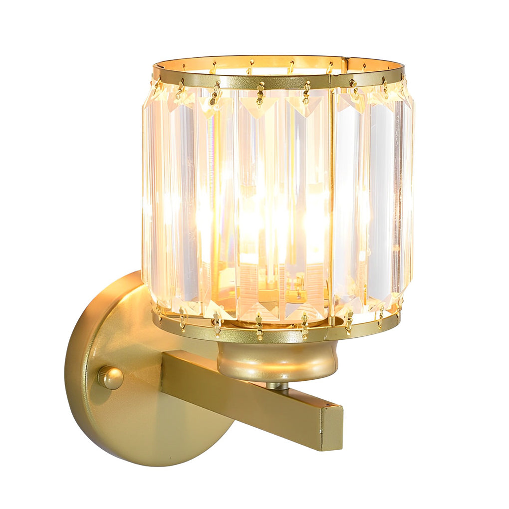 Modern Crystal Glass Wall Sconce with Rotating Shade
