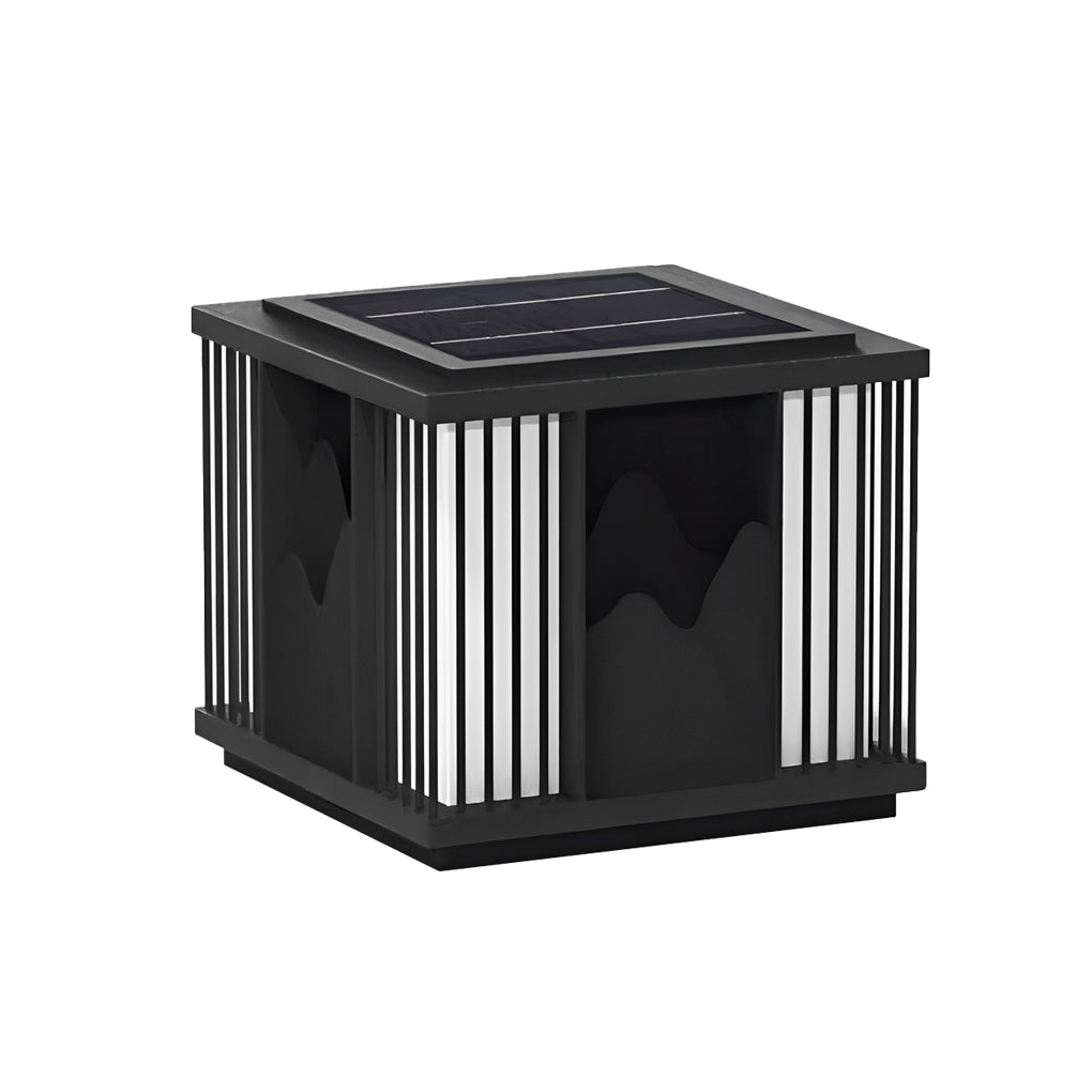 Mountain Scenery Solar Post Cap Light - Waterproof LED Outdoor