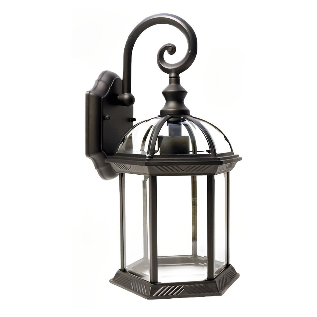 Vintage Industrial Outdoor Wall Sconce with Double Glass Shade