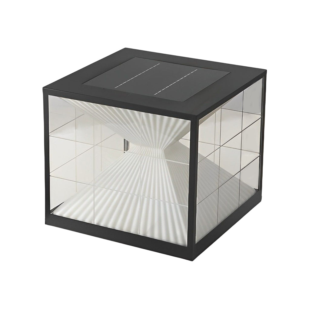 Modern Solar Fence Post Light – Hourglass LED Outdoor Pillar