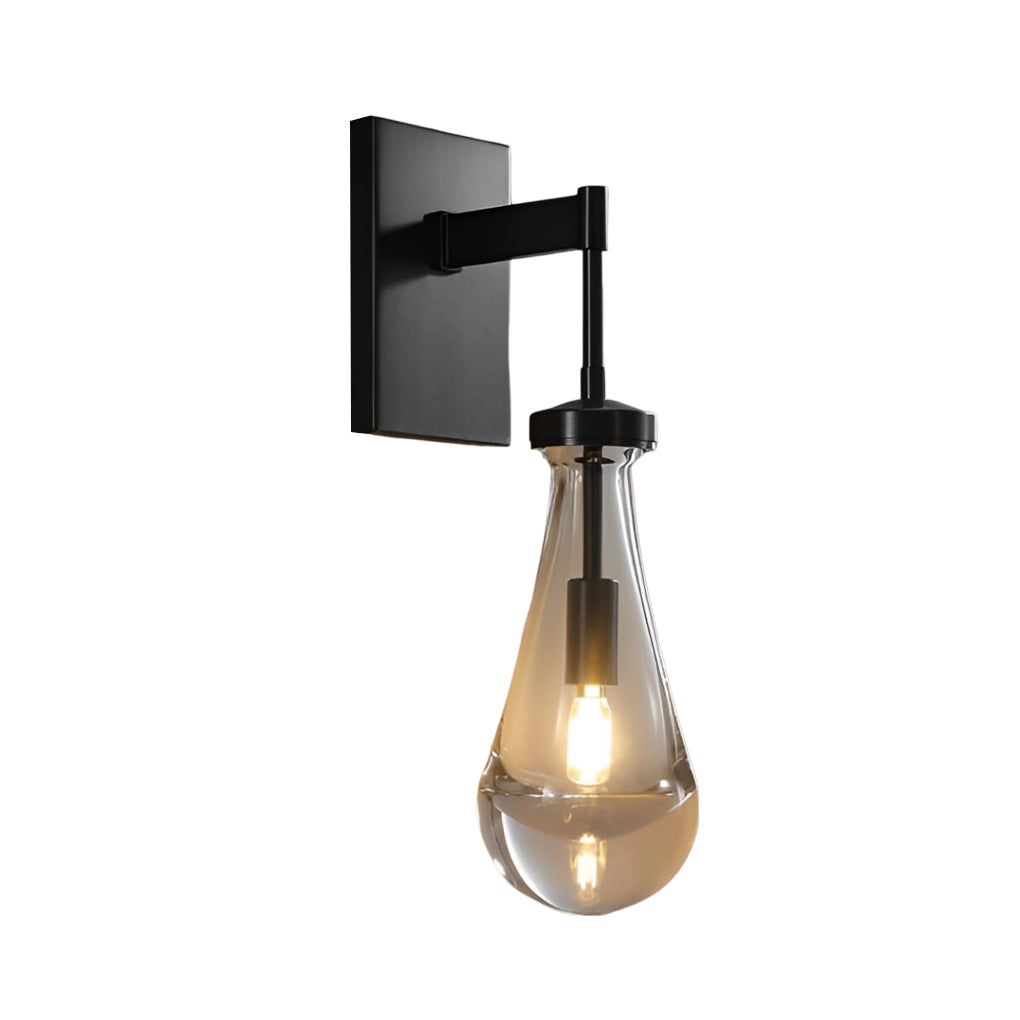 Crystal Water Drop Modern Wall Sconce with Copper Finish