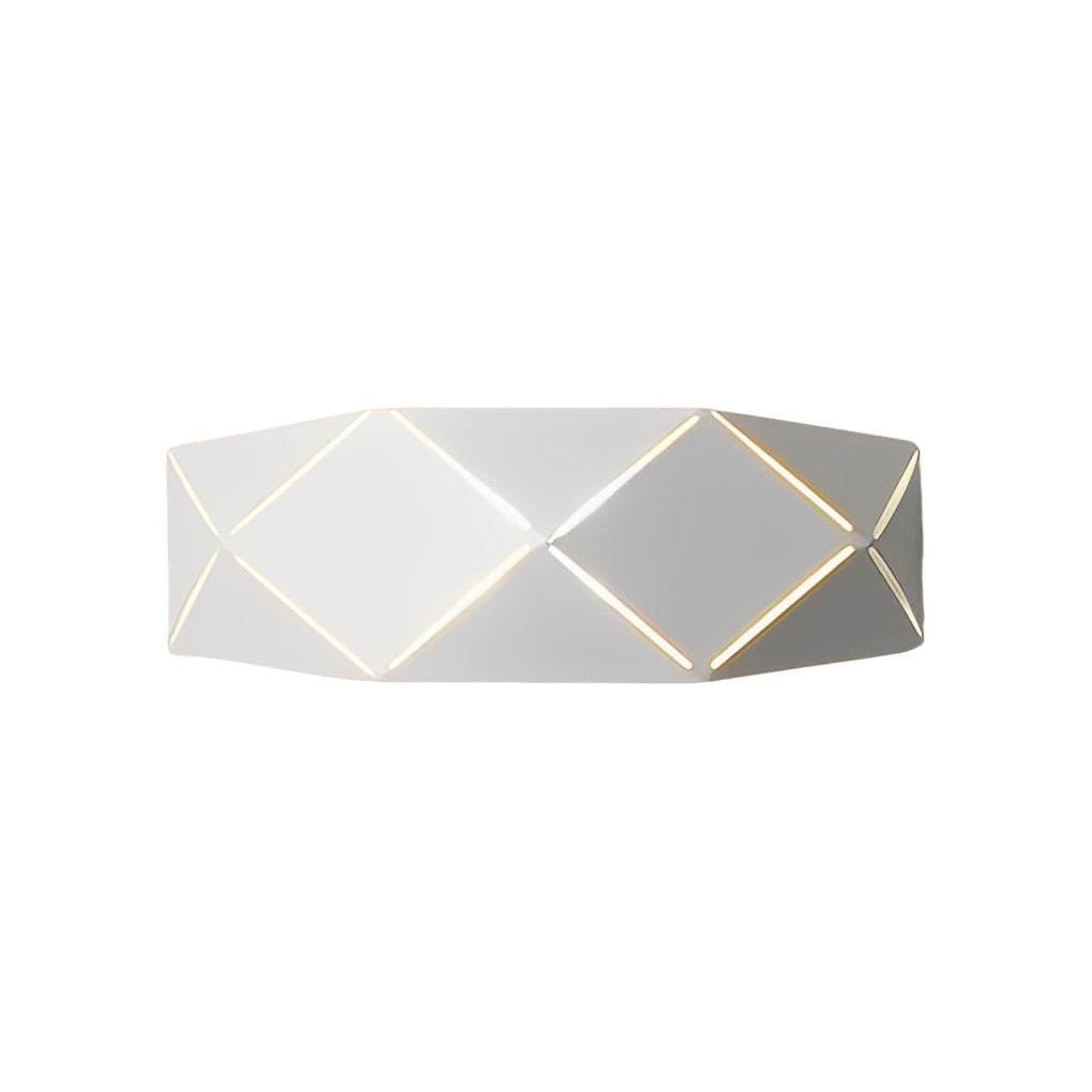 Modern Geometric Iron Acrylic Wall Sconce with Backlight