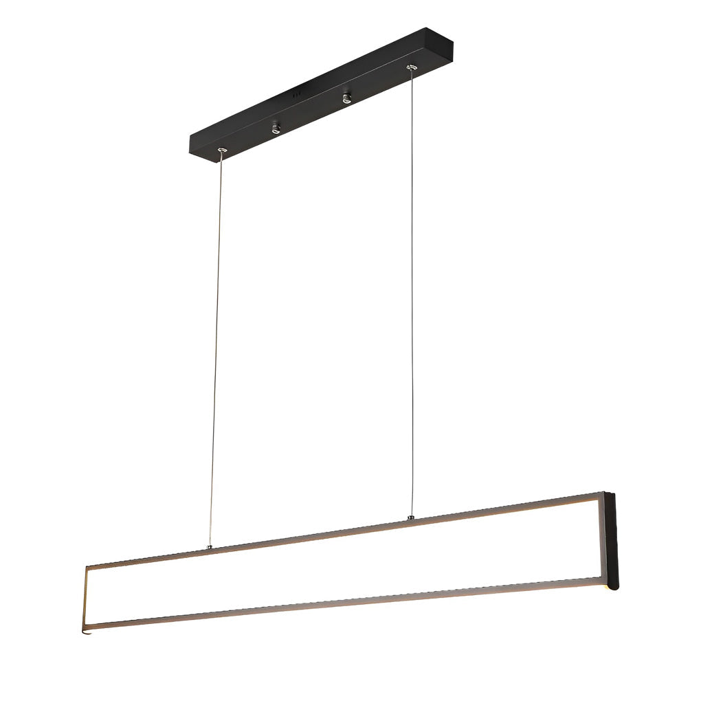 Rectangular Frame LED Modern Pendant Chandelier 47" Aluminum