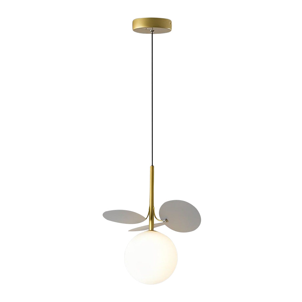 Modern Glass Flower Leaf Pendant Light with Adjustable Wire
