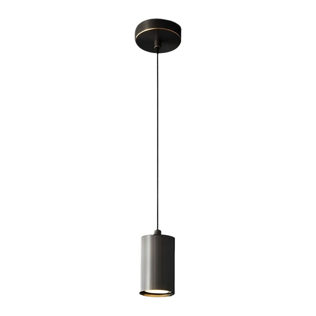 Cylindrical Copper Pendant Light - Modern Minimalist Spotlight