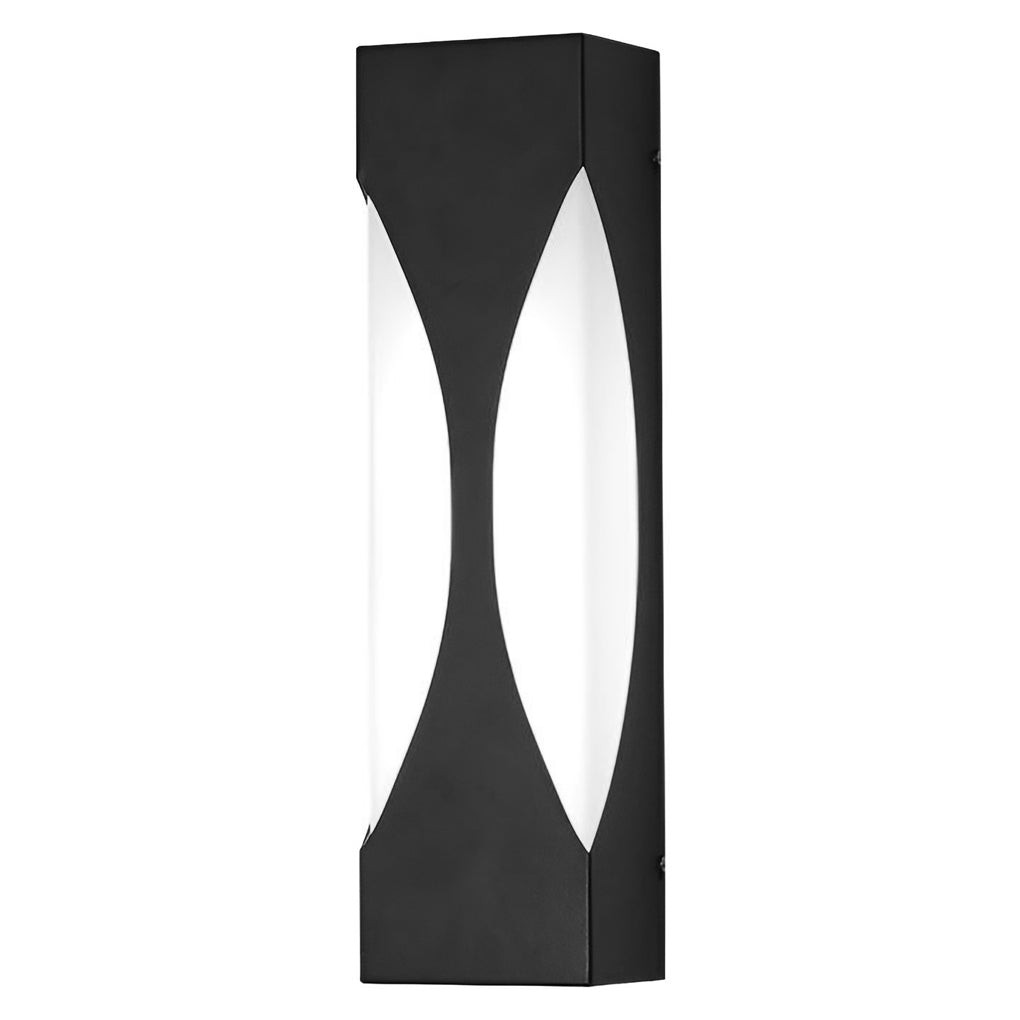 Modern Black LED Outdoor Wall Sconce - Waterproof Rectangular Design