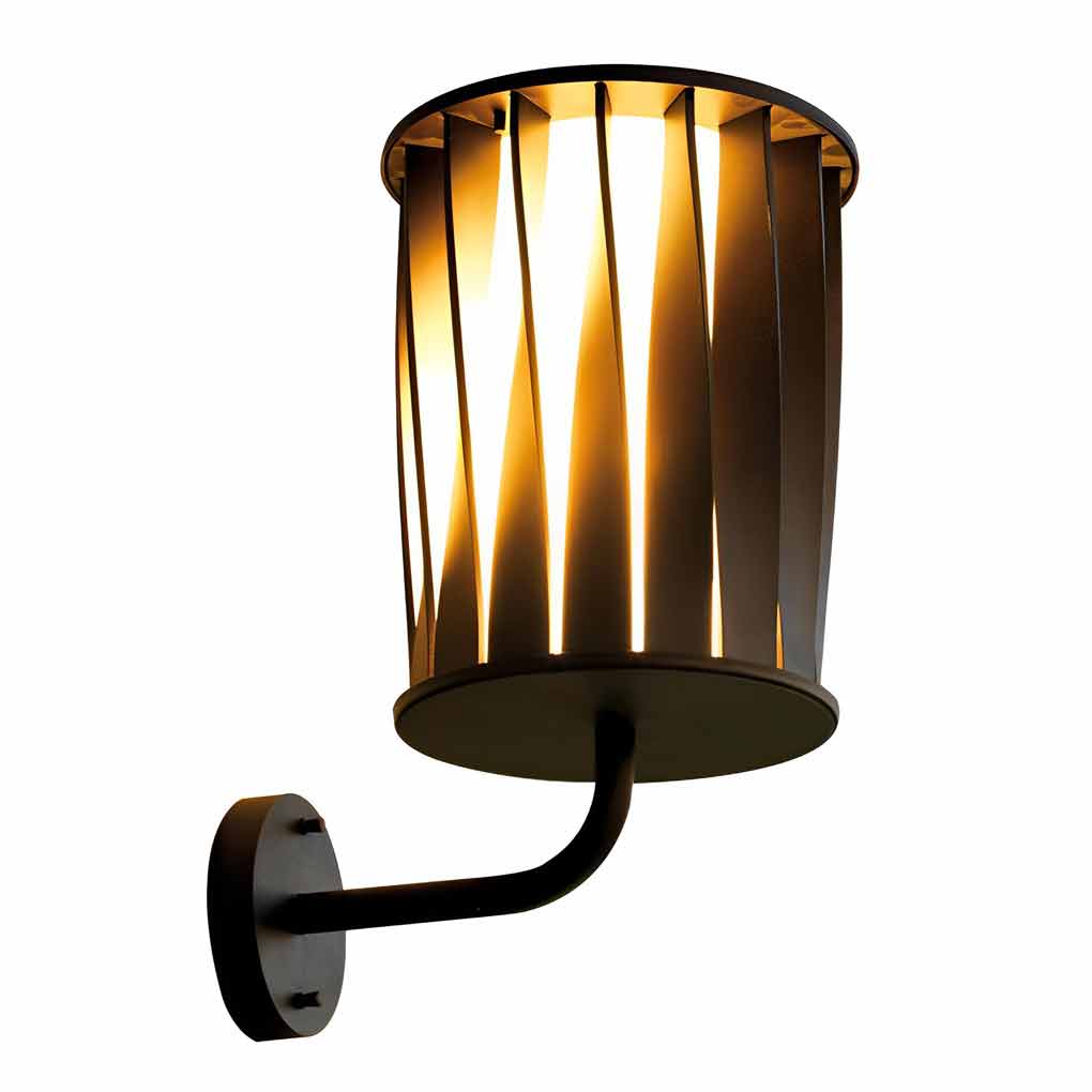 Modern Twisted Aluminum Outdoor Wall Lamp – Waterproof LED Light