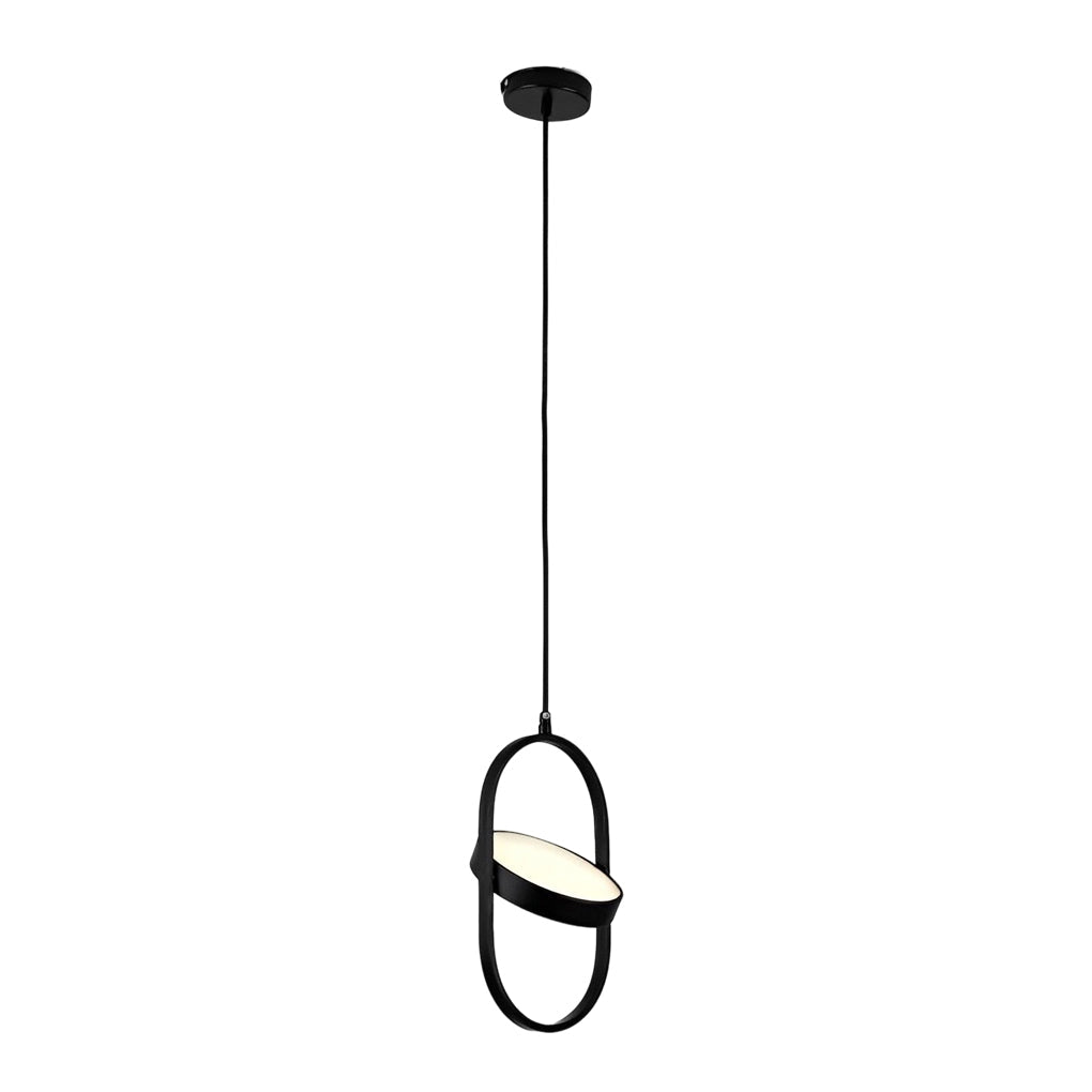 Modern Black LED Pendant Light with 3-Step Dimming
