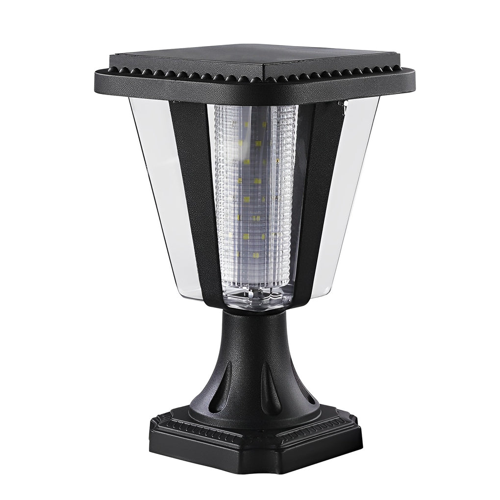 Modern Solar Motion Sensor Post Cap Light - Aluminum & Acrylic
