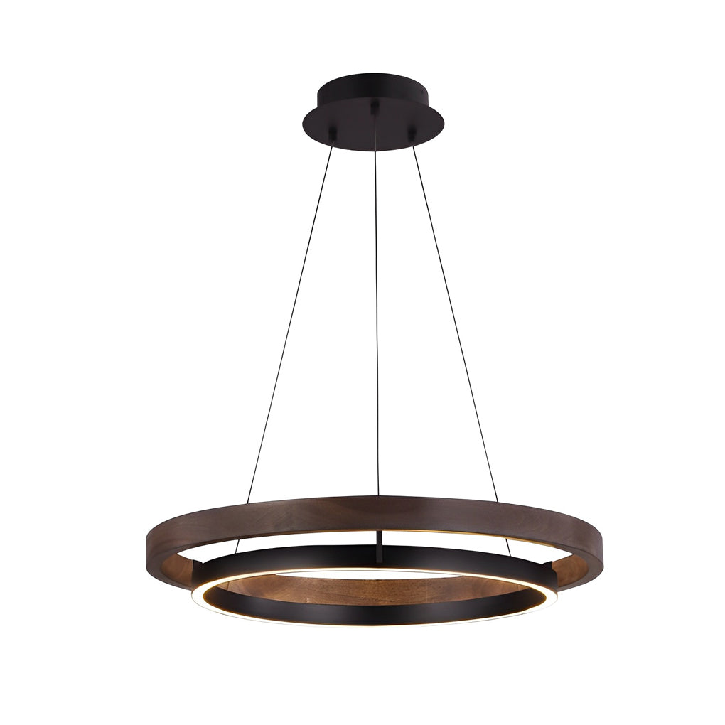 Modern Black LED Chandelier with 3-Step Dimming