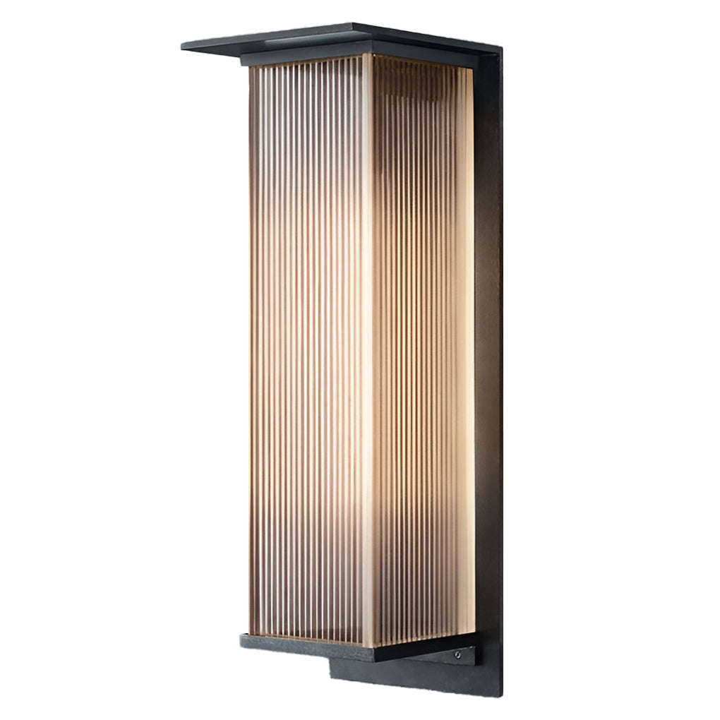 Modern Rectangular LED Outdoor Wall Light - Waterproof Metal Sconce