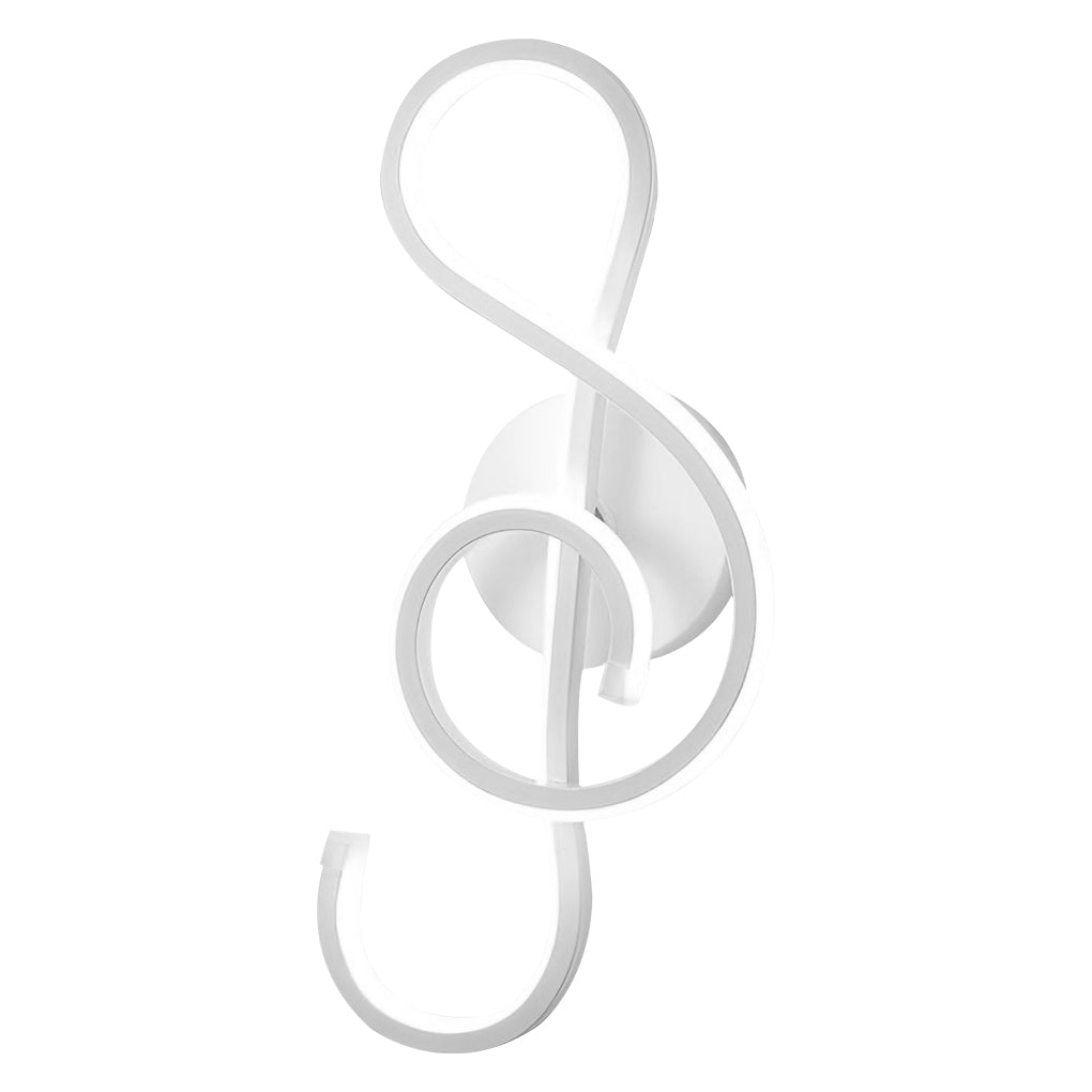 Musical Note LED Wall Sconce - Modern Electroplated Aluminum