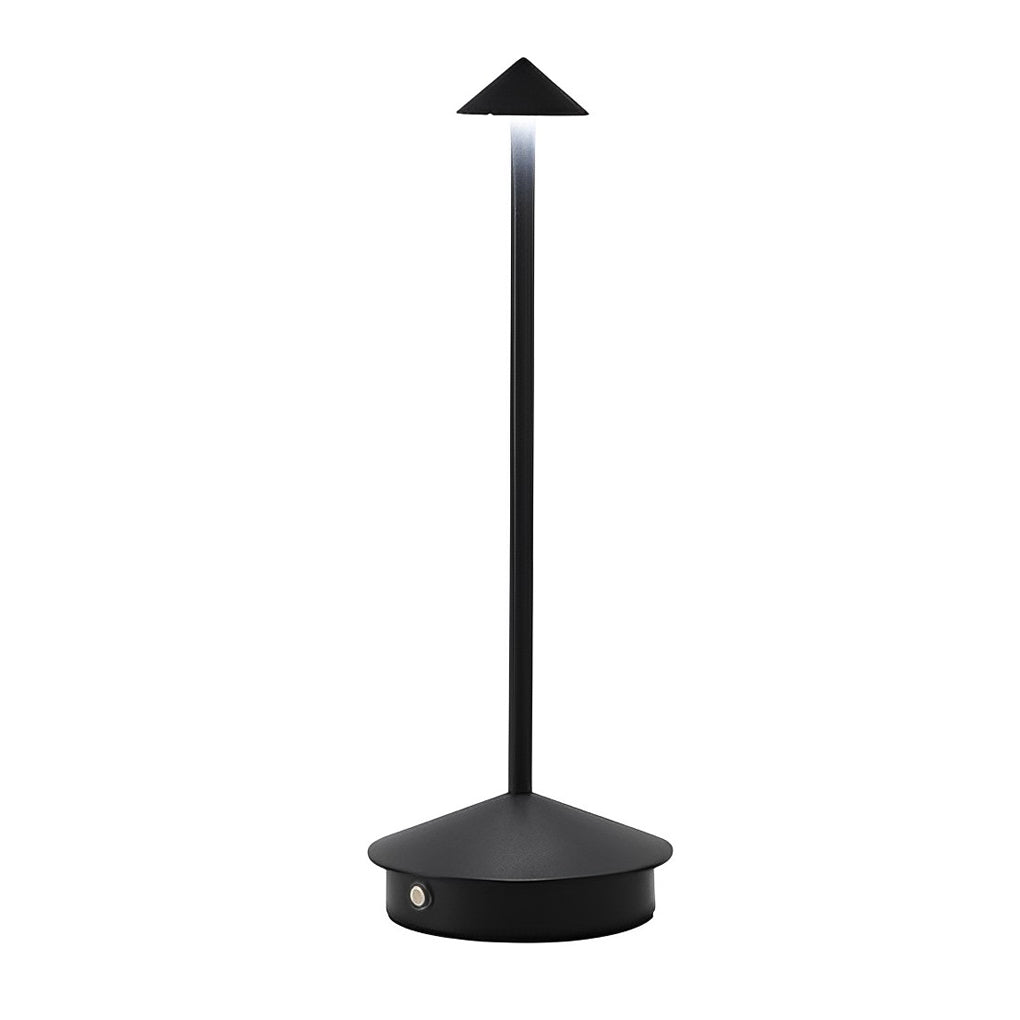 Cordless Mushroom Table Lamp - Modern Aluminum LED Touch Dimming
