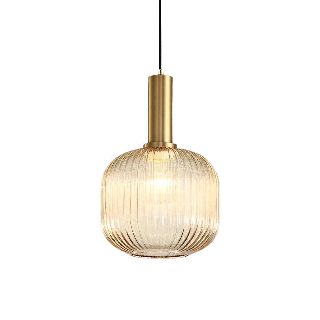 Modern Glass Lantern Pendant Light - Nordic LED Chandelier