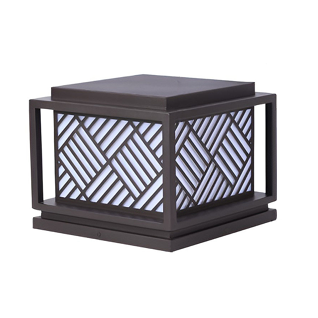 Modern Solar LED Outdoor Post Cap Light - Waterproof Pillar Lamp