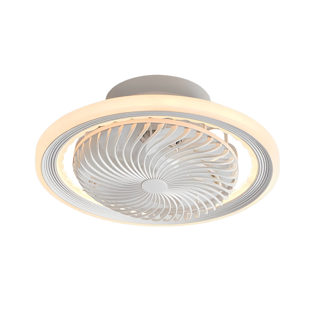 Modern Bladeless Ceiling Fan Light with Dimmable LED