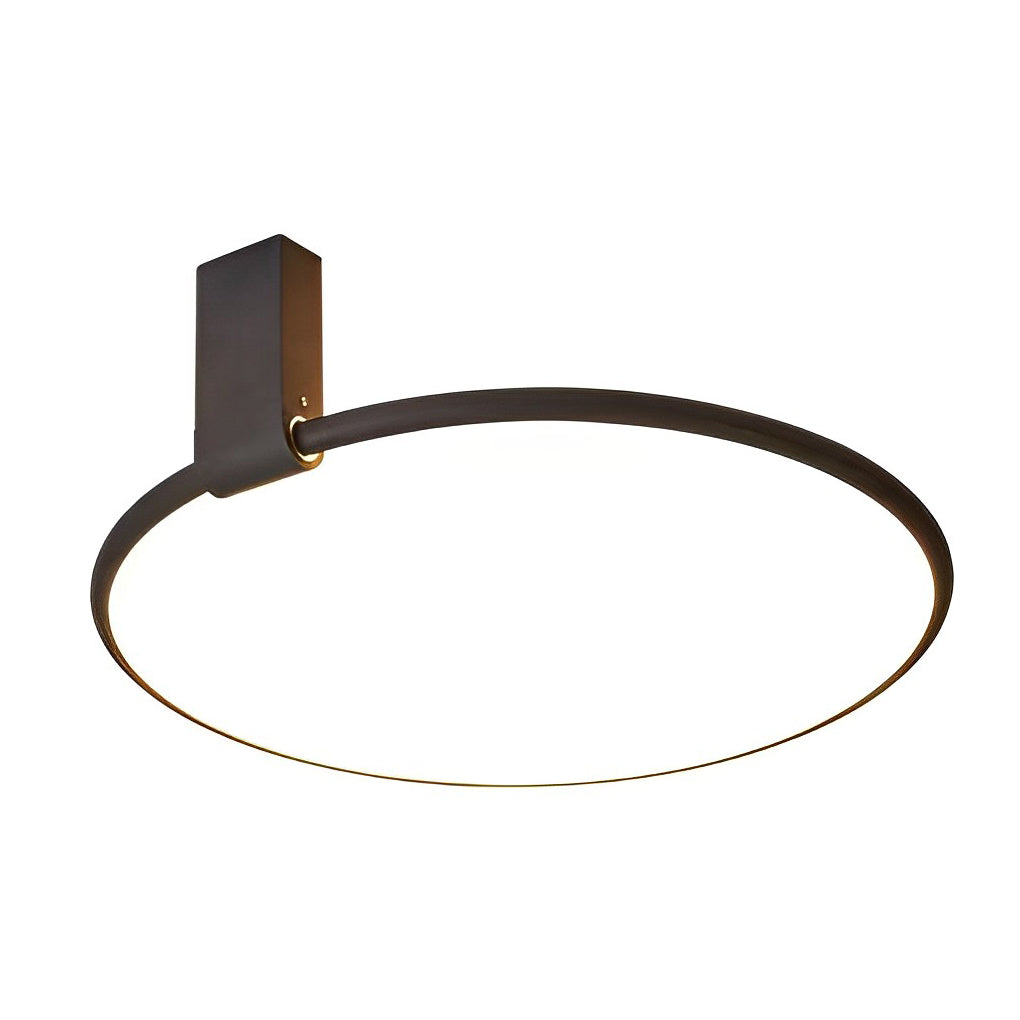 Adjustable Modern Round LED Ceiling Light - 3-Step Dimming Black