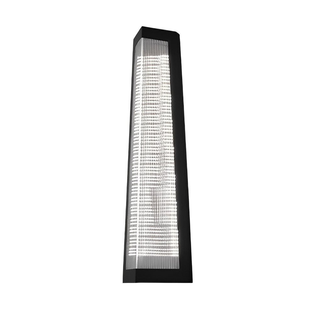 Modern Striped Acrylic LED Outdoor Wall Light - Waterproof Black