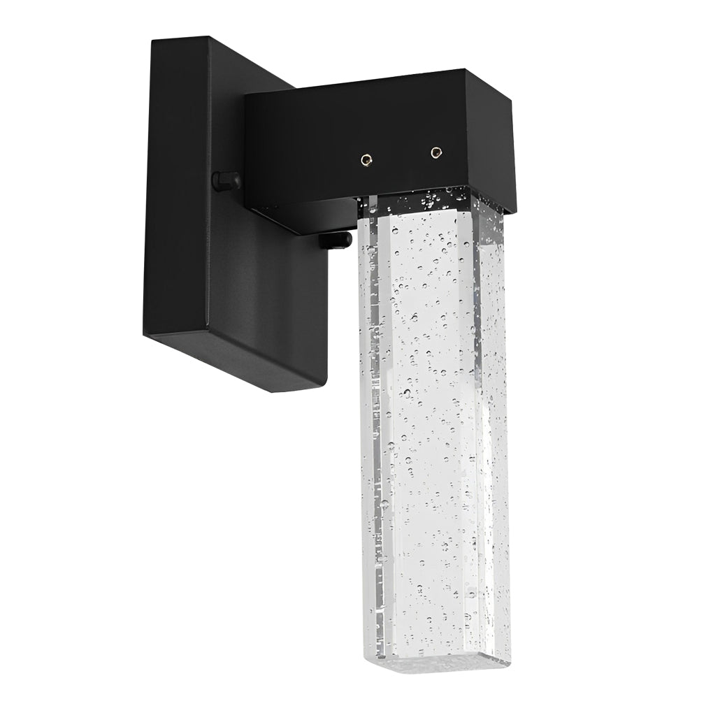 Crystal Black Modern Outdoor Wall Lamp 10W LED Waterproof Light