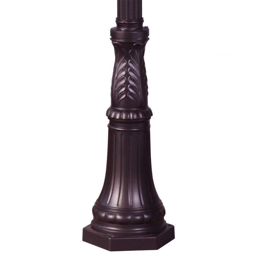 Dual-Head Outdoor LED Street Light | 118" Aluminum Post Lamp