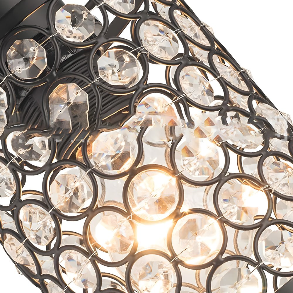 Crystal Cylinder Pendant Light Set Modern Minimalist Chandelier