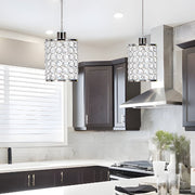 Crystal Cylinder Pendant Light Set Modern Minimalist Chandelier