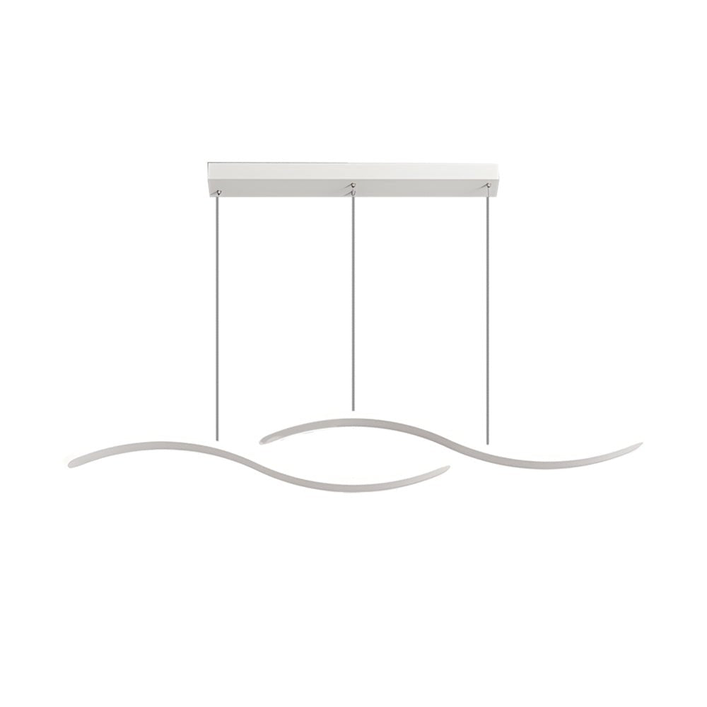 Modern Wave Pendant Light LED Dining Room Island 3-Step Dimming